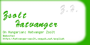 zsolt hatvanger business card